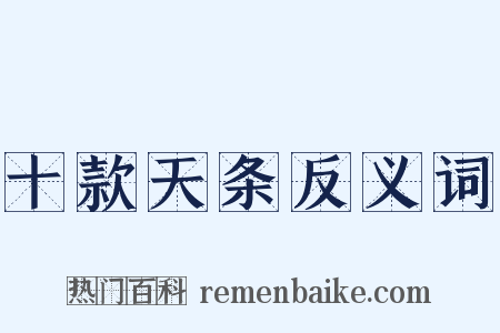 十款天条反义词是什么意思的图片